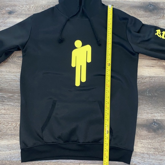 Billie Eilish Black Hoodie Pullover Jacket Juniors Size XL LIKE NEW - Picture 15 of 16